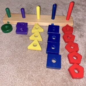 Melissa & Doug Wooden Stack and Sort Board